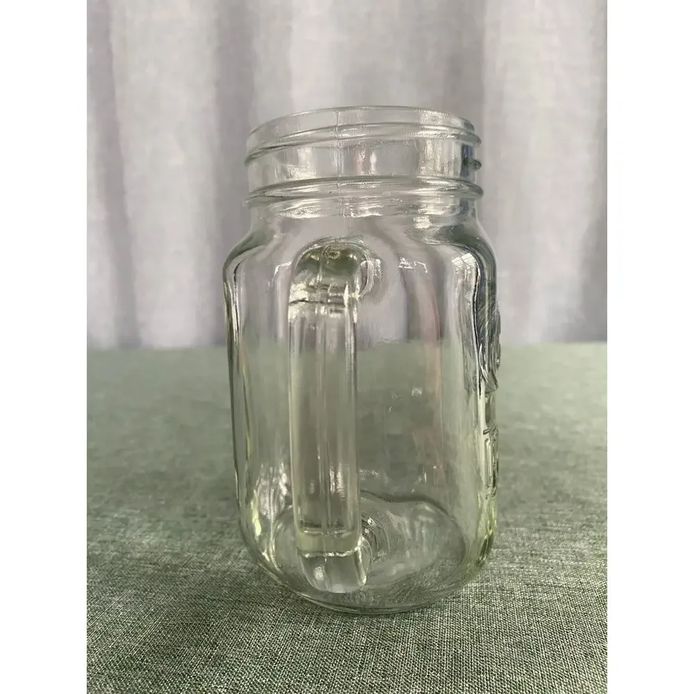 Bud Light Lime-A-Rita Glass Mason Jar Mug with Handle Barware 5.5 Inch